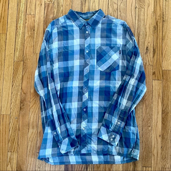 WeSC Plaid Long-Sleeve Button-Up Shirt - Picture 1 of 3